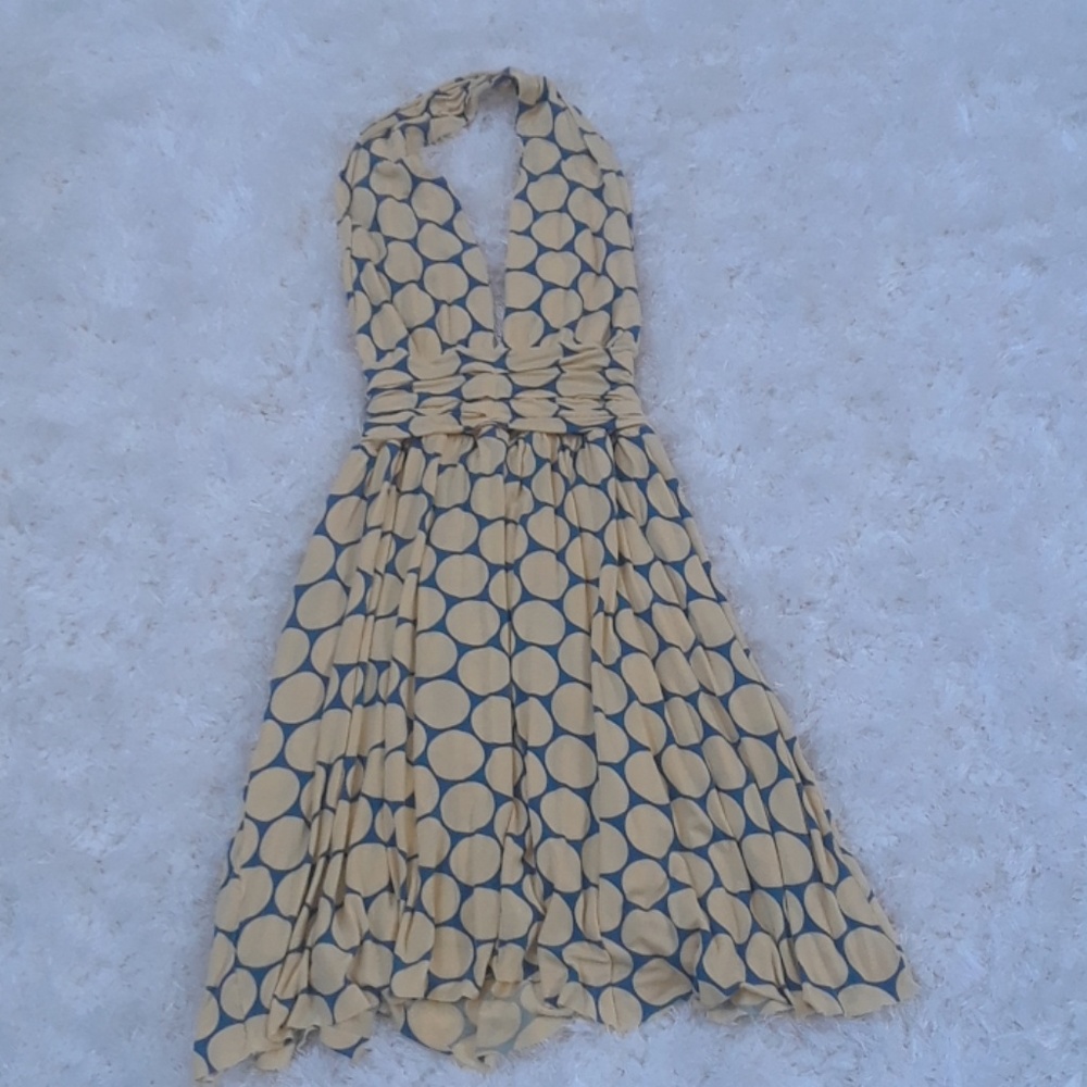 Rachel Pally yellow blue halter dress XS